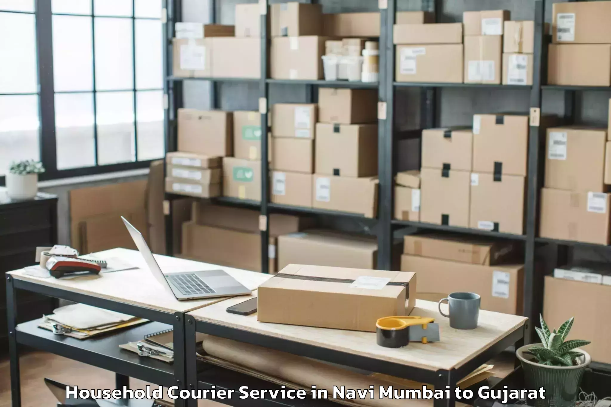 Top Navi Mumbai to Dehgam Household Courier Available